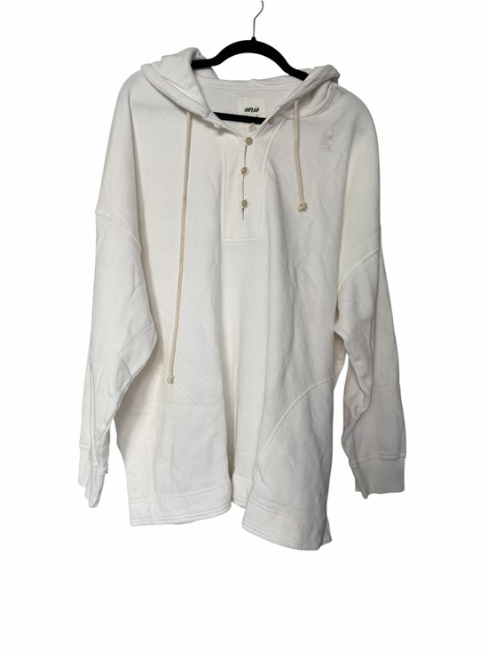 aerie Tops - Aerie White Henley Sweatshirt Buttons Oversized Size Xl NWT
